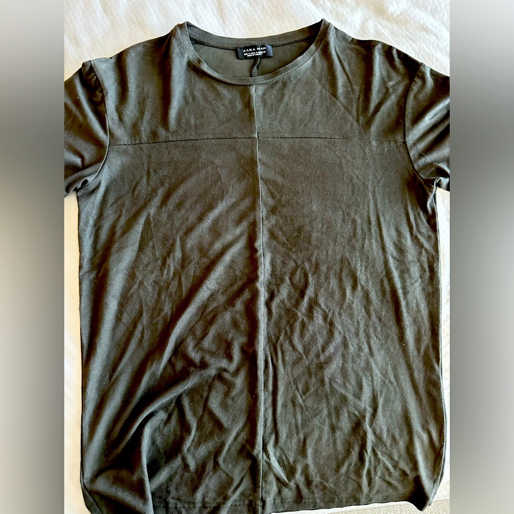 Men’s Zara faux suede T-shirt